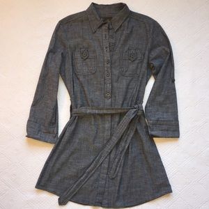 Anthropologie Fei Shirt Dress Chambray Button Down